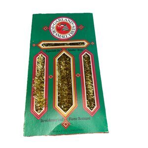 Vintage Christmas Tree Rope Tinsel Garland Gold Strand 12’ NICE BOX Decor Noel
